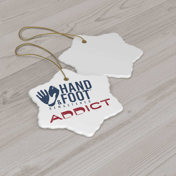 Hand & Foot Addict Ceramic Ornament, 3 Shapes