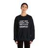 Person wearing Therapy Unisex Heavy Blend Crewneck Sweatshirt with "I Don't Need Therapy, I Just Need to Play Hand & Foot" text.