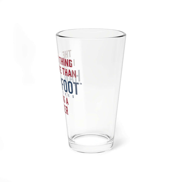 16oz pint glass featuring 'Being a Father' design, perfect for playing Hand & Foot Remastered.