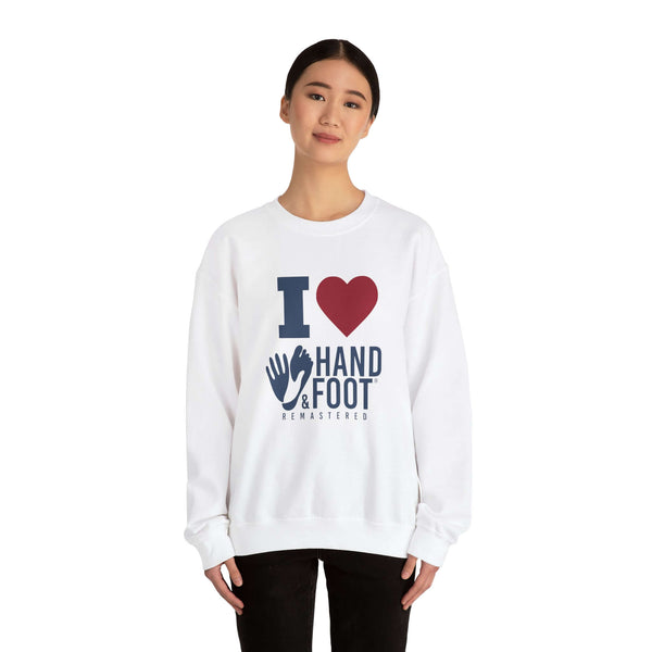 I Love Hand & Foot Unisex Heavy Blend™ Crewneck Sweatshirt