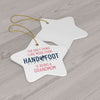 Being a Grandmom Ceramic Ornament, 3 Shapes