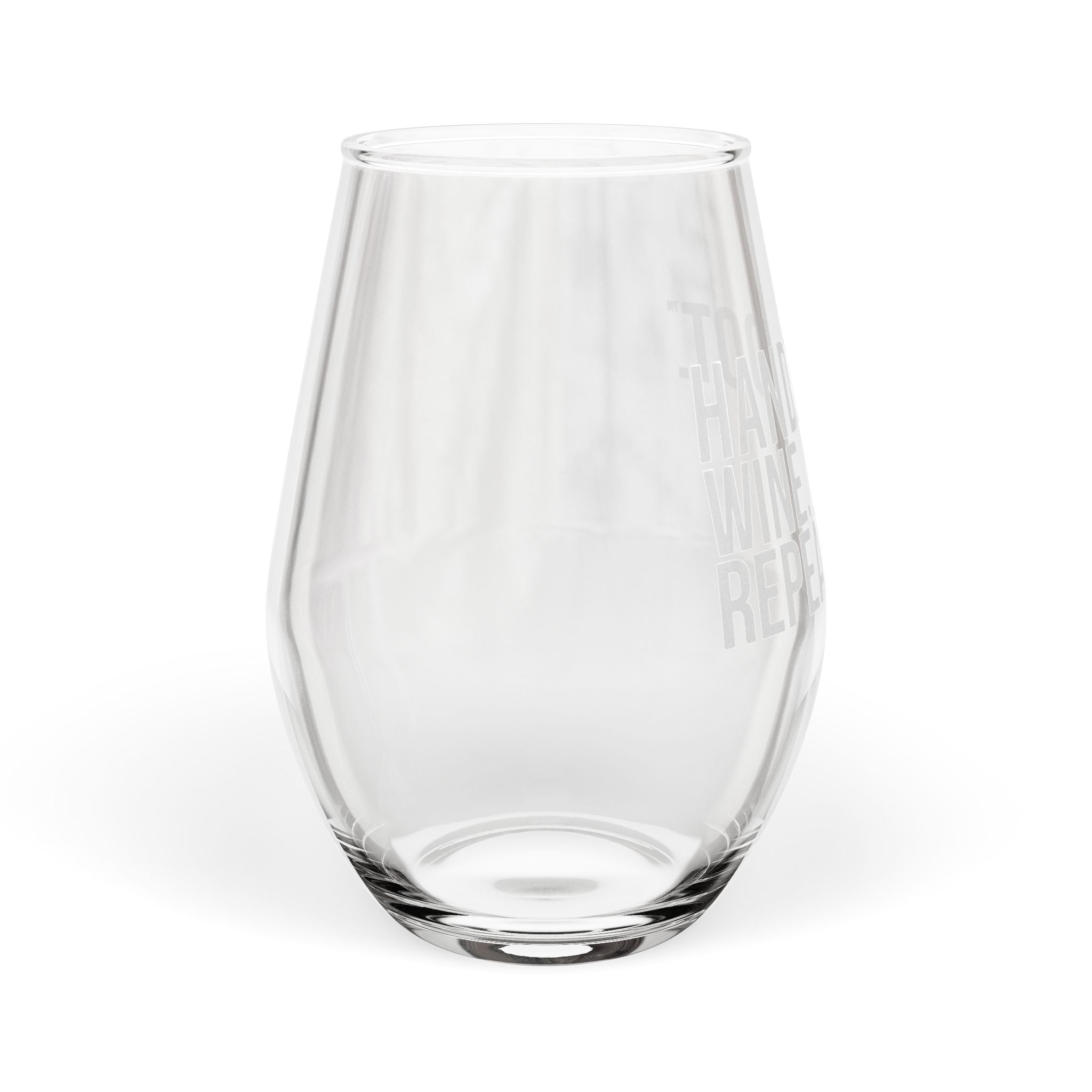 Hand & Foot Stemless Wine Glass - White