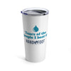 Tears of the People I Beat 20oz Hand & Foot Remastered Tumbler, white stainless steel, vacuum-insulated for competitive game lovers.