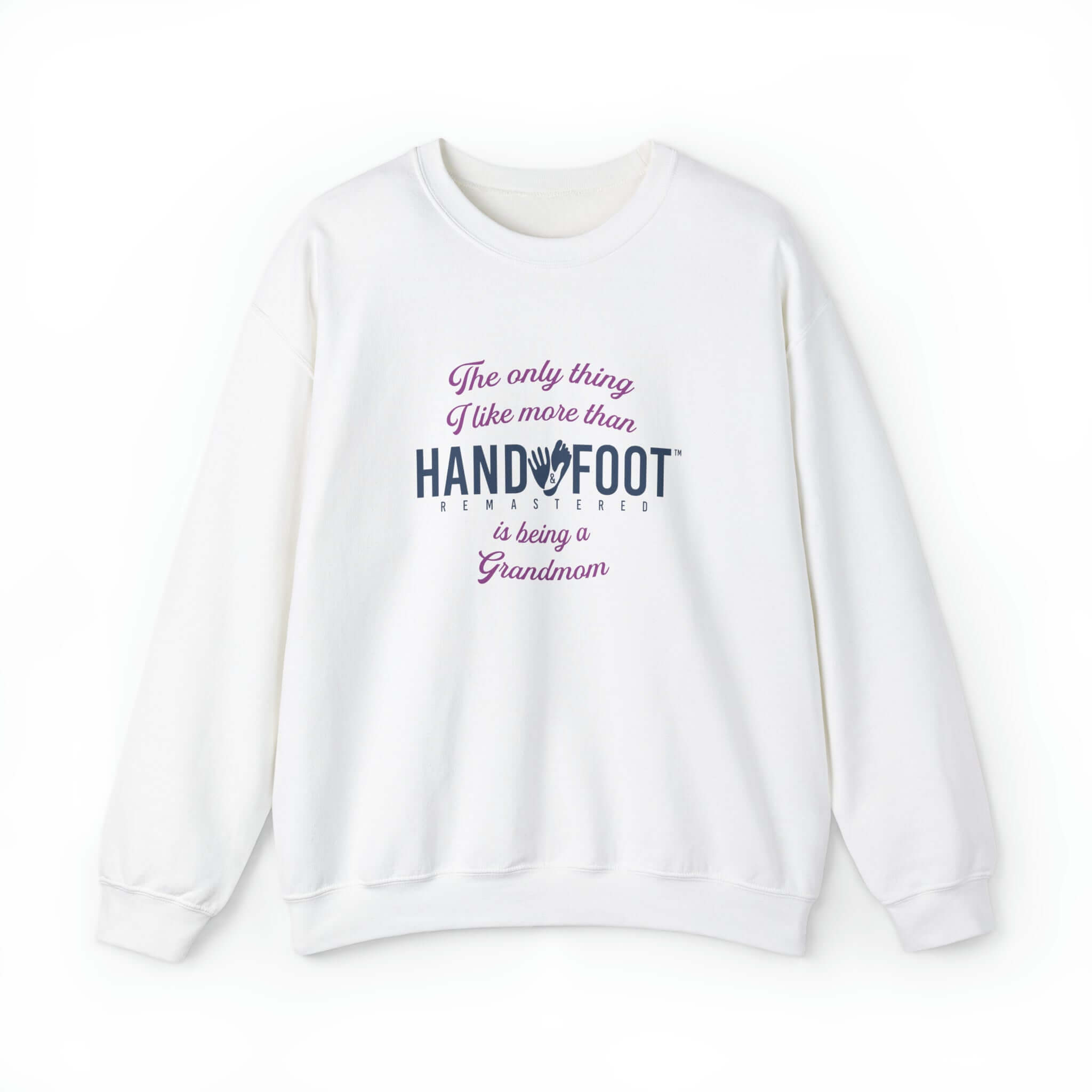 White crewneck sweatshirt with