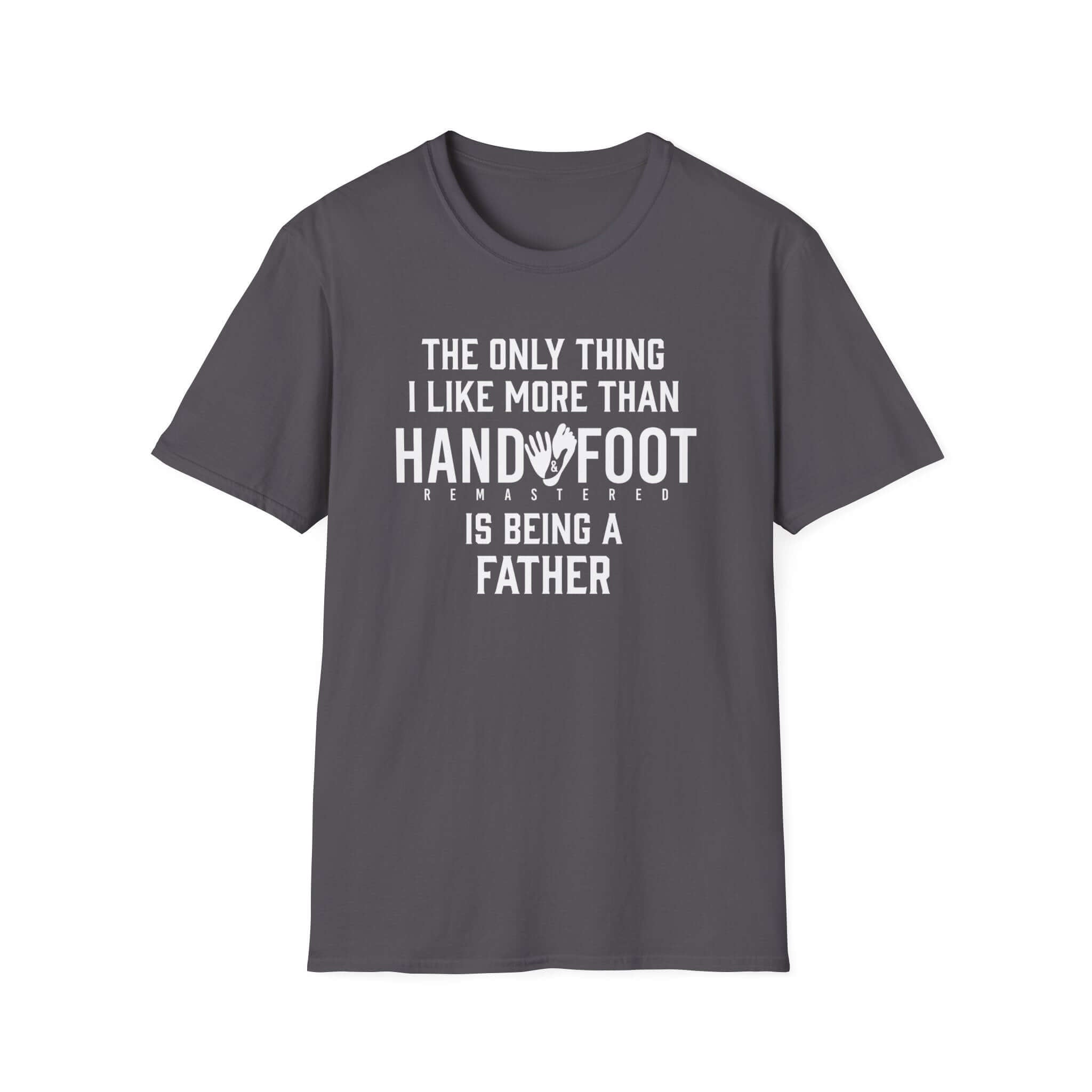 Being a Father graphic t-shirt, perfect gift for dads, 100% ring-spun cotton, comfortable casual wear.