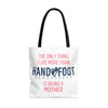 Being a Mother Hand & Foot Remastered Polyester Tote Bag - 2 Sizes