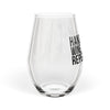 Hand & Foot stemless wine glass in black, 11.75 oz, chic design for games and wine pairing, elegant glossy finish