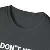 Close-up of Therapy Softstyle T-Shirt neckline in gray, featuring lightweight 100% ring-spun cotton fabric for ultimate comfort.