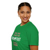 Model wearing green 'Being a Granny' softstyle t-shirt designed with 100% ring-spun cotton, perfect gift for grandmothers.
