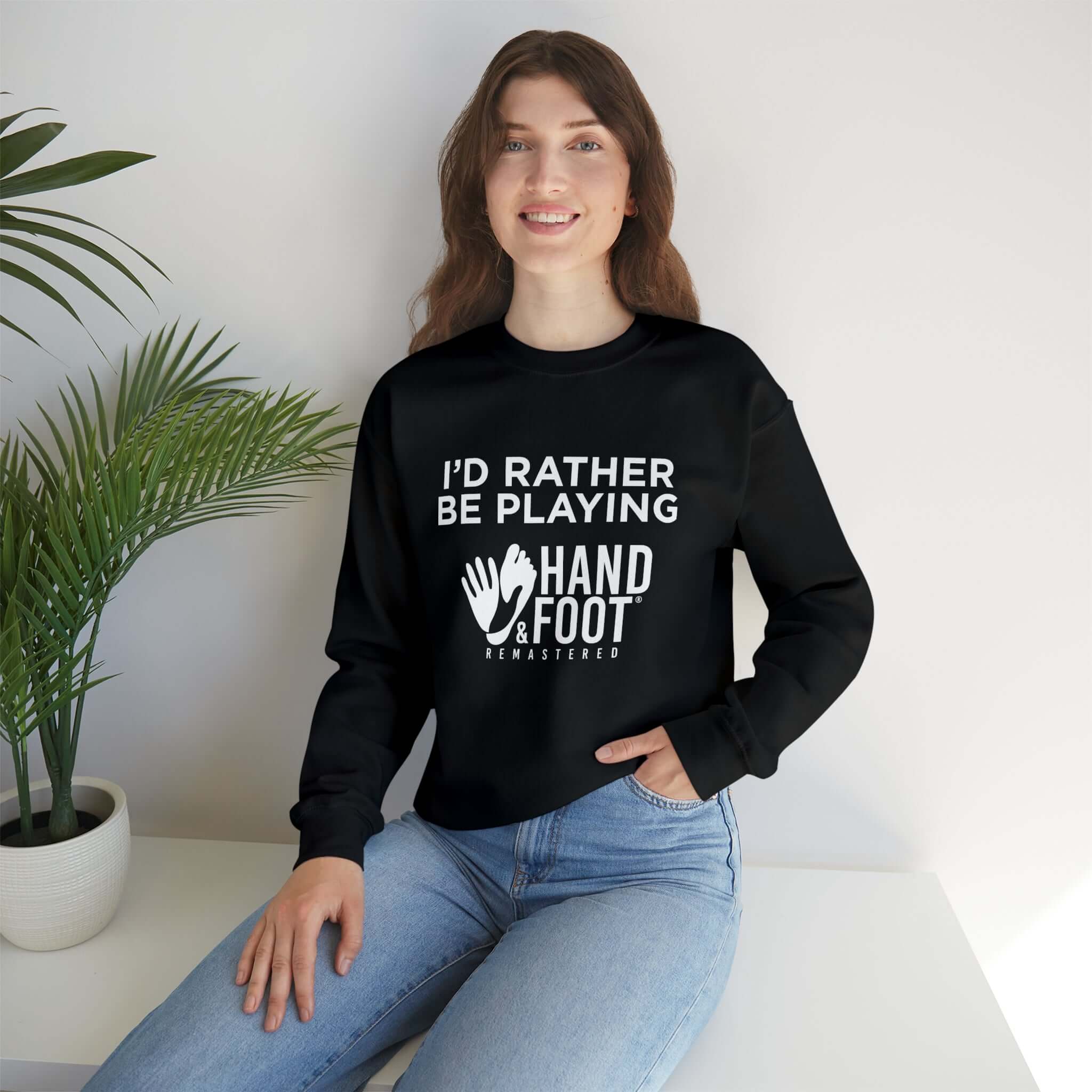 I'd Rather Be Playing Unisex Heavy Blend™ Crewneck Sweatshirt