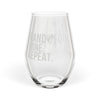 Hand & Foot Stemless Wine Glass - White