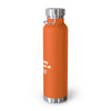 Orange 22oz insulated bottle with "Tears of the People I Beat" design, perfect for intimidation and staying refreshed.
