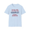 Light blue t-shirt featuring the phrase 'The only thing I like more than Hand and Foot is being a grandfather'.