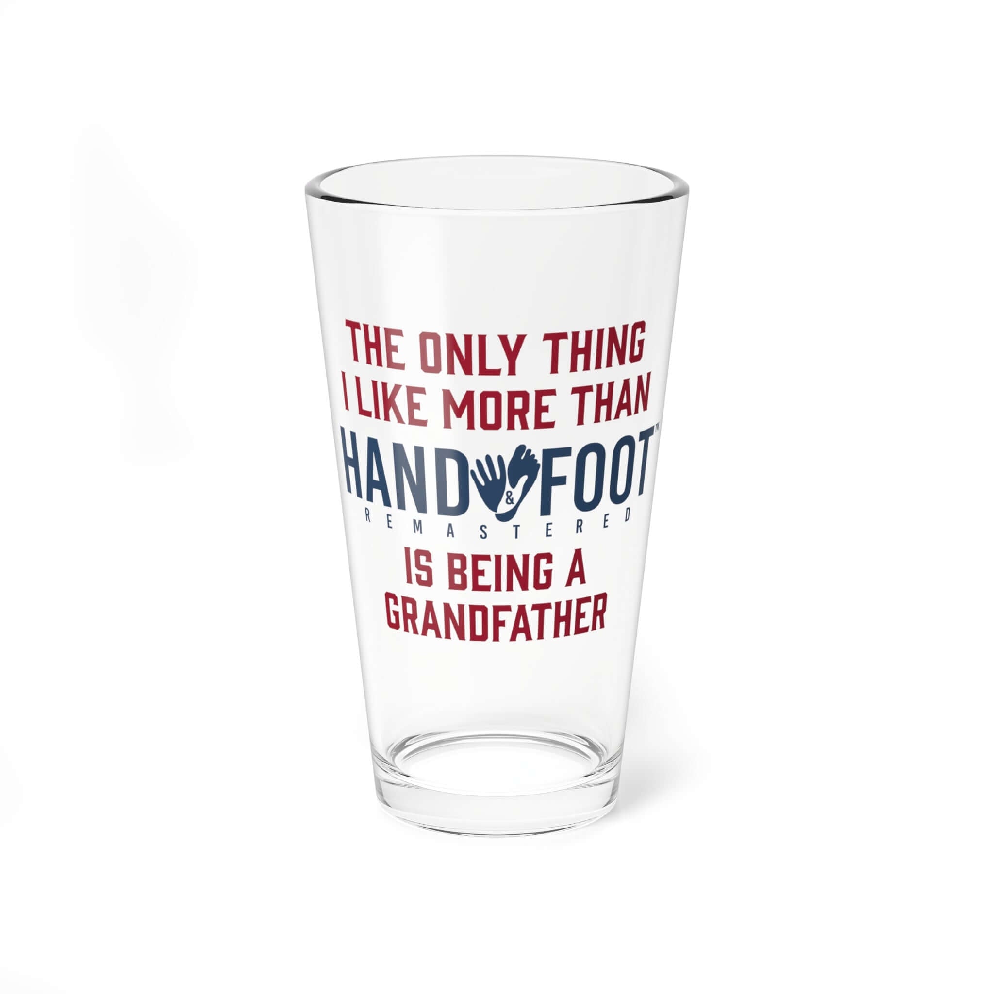Being a Grandfather 16oz Hand & Foot Remastered Pint Glass