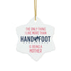 Being a Mother Ceramic Ornament, 3 Shapes