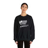 Person wearing a Hand & Foot Addict unisex heavy blend crewneck sweatshirt for comfort and style.