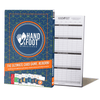 Hand & Foot Remastered card game set with scoring pad, featuring bright packaging and easy gameplay instructions.