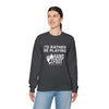 Model wearing 'I'd Rather Be Playing Hand & Foot' unisex heavy blend crewneck sweatshirt, showcasing comfort and style.