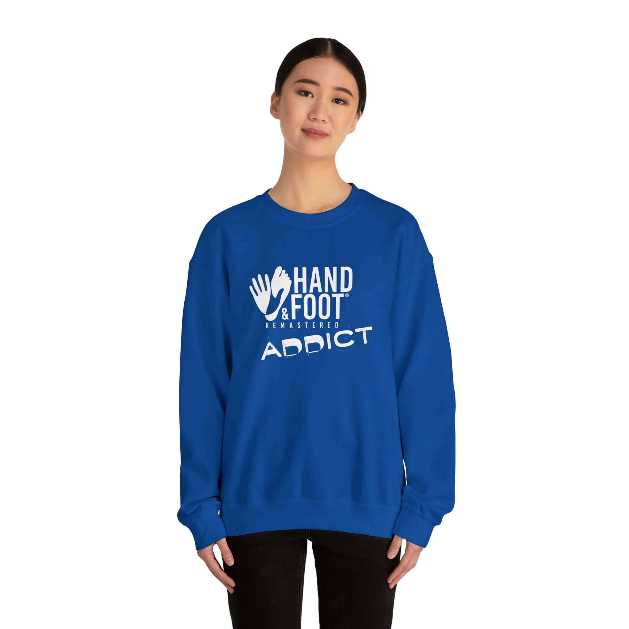 Person wearing a blue