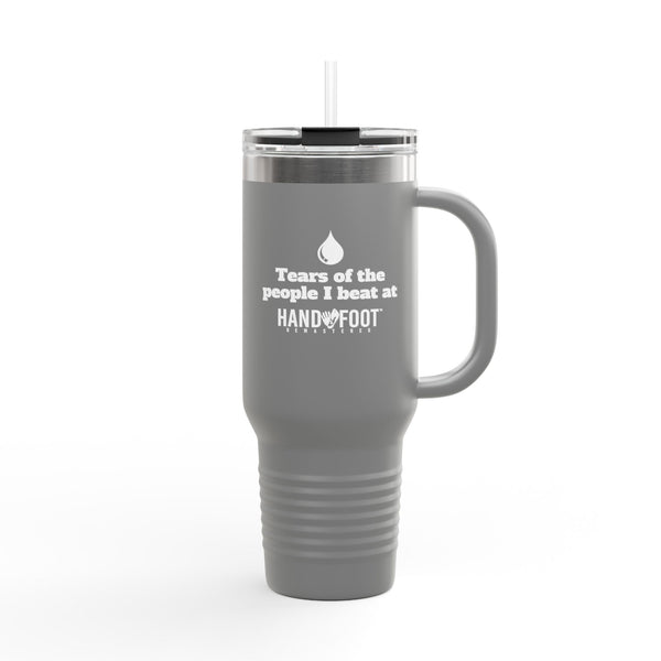 Tears of the People I Beat 40oz Insulated Travel Mug