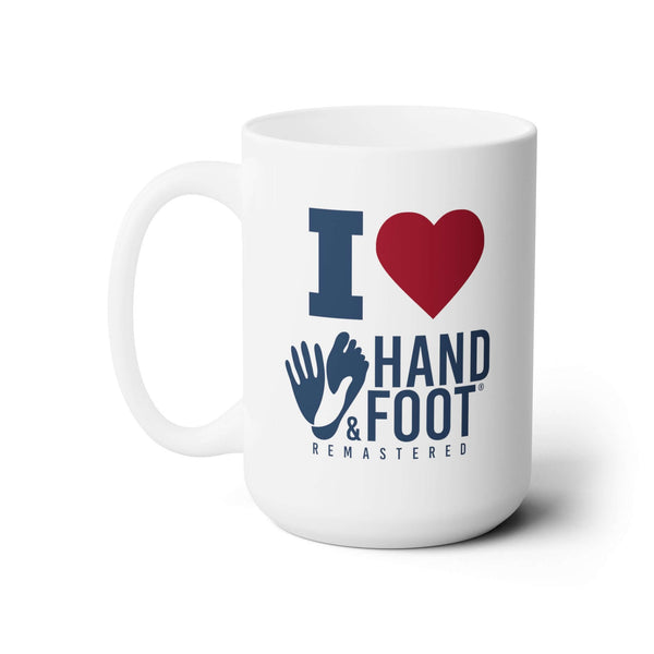 I Love Hand & Foot 15oz Ceramic Mug
