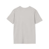 Back view of a grey soft-style t-shirt, perfect for dads. Made from 100% ring-spun cotton for ultimate comfort.