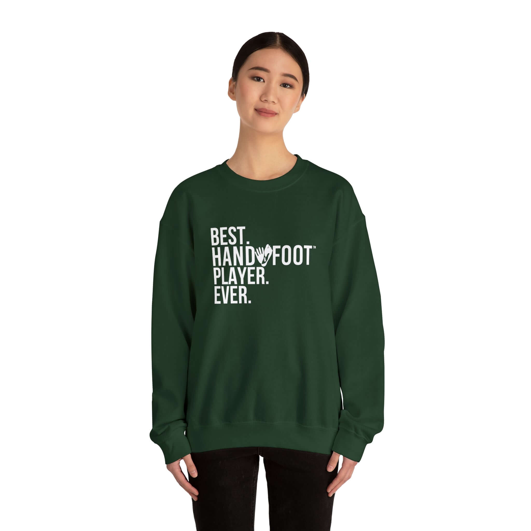 Model wearing green