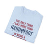 Light blue t-shirt featuring the quote about loving hand and foot games and being a grandmother.