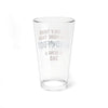 Being a Dad 16oz Hand & Foot Remastered Pint Glass, perfect for game nights and dishwasher safe.