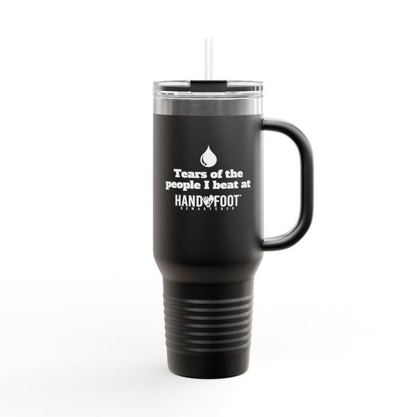Tears of the People I Beat 40oz Insulated Travel Mug