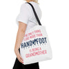 Being a Grandmother Hand & Foot Remastered Polyester Tote Bag - 2 Sizes