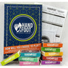 Scratch & Dent Hand & Foot Remastered Game Set including cards, score pad, and packaging with minor damage.