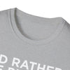 Gray "I'd Rather Be Playing Hand & Foot" softstyle t-shirt with crew neck, made from 100% ring-spun cotton for comfort