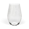 Elegant Hand & Foot Stemless Wine Glass in white with glossy finish, 11.75 oz capacity, perfect for wine and game nights.