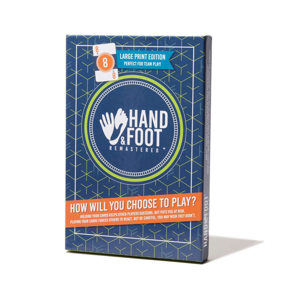 Scratch & Dent Hand & Foot Remastered Game Set in large print edition, designed for exciting team play.
