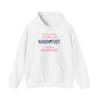 Being a Grandmother Hooded Sweatshirt with hand and foot design, kangaroo pouch pocket, and adjustable drawstring hood.