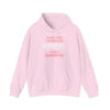 Pink hooded sweatshirt with "The Only Thing I Like More Than Hand & Foot is Being a Grandmother" text, cozy and stylish design.