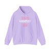 Lavender hooded sweatshirt with "The only thing I like more than hand & foot is being a granny" message in pink and white lettering.