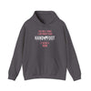 "Being a Mom Hooded Sweatshirt with playful text, cozy pocket, and adjustable hood. Ideal for casual and comfortable wear."