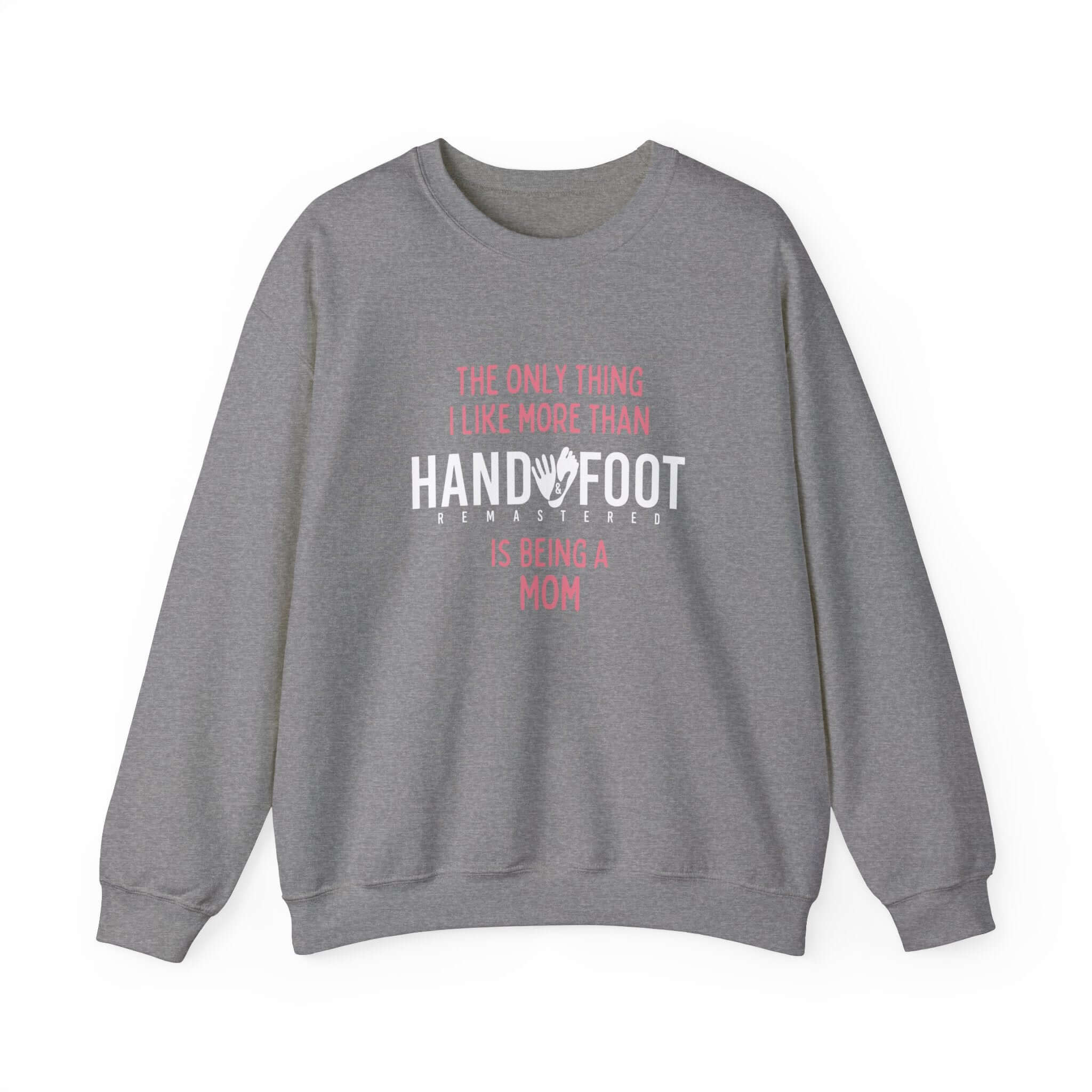 Gray unisex crewneck sweatshirt with