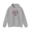 Gray "Being a Father" hooded sweatshirt with playful text and drawstring hood, ideal for comfort and casual outings.