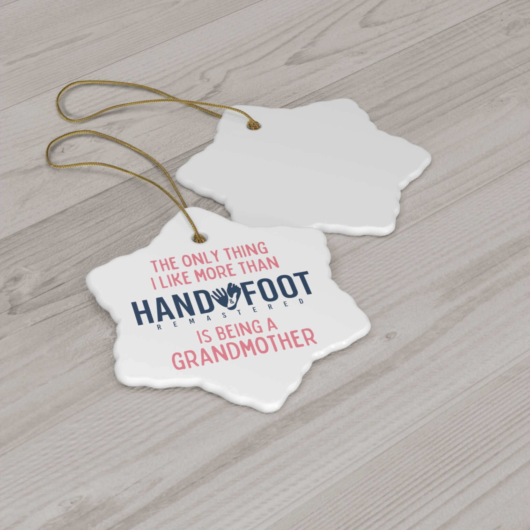 Star-shaped ceramic ornament with