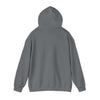 Back view of gray "Being a Grandpa" hooded sweatshirt, showcasing cozy design and comfort features for casual wear.