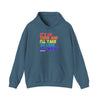 Blue "It's My Turn" hooded sweatshirt with colorful lettering, featuring a cozy kangaroo pocket and adjustable drawstring hood.