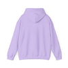 Back view of purple World's Greatest Player Hooded Sweatshirt displaying hood design and cozy fit.