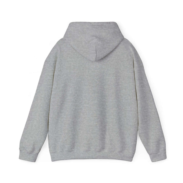 Back view of gray World's Greatest Player hooded sweatshirt