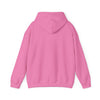 Back view of vibrant pink World's Greatest Player Hooded Sweatshirt with a cozy, casual design for comfort and style.