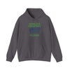 World's Greatest Hand Foot Player Hooded Sweatshirt with kangaroo pouch and adjustable drawstring in gray.