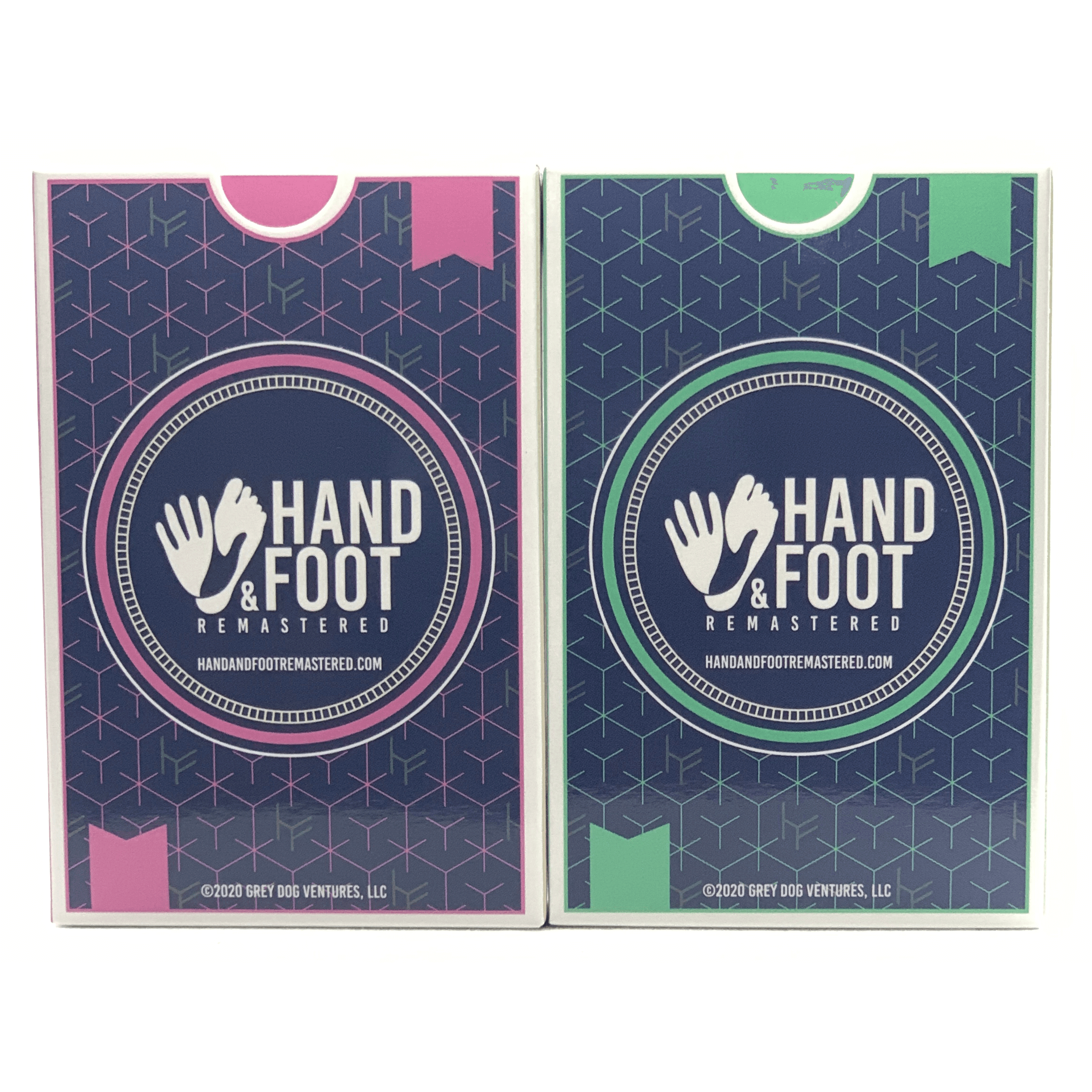 Hand & Foot Remastered Expansion Packs with original card finish, includes two decks for up to 8 players.