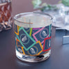 10oz Hand & Foot Remastered Rocks Glass with vibrant wraparound prints, perfect for cocktails, whiskey, or iced tea.